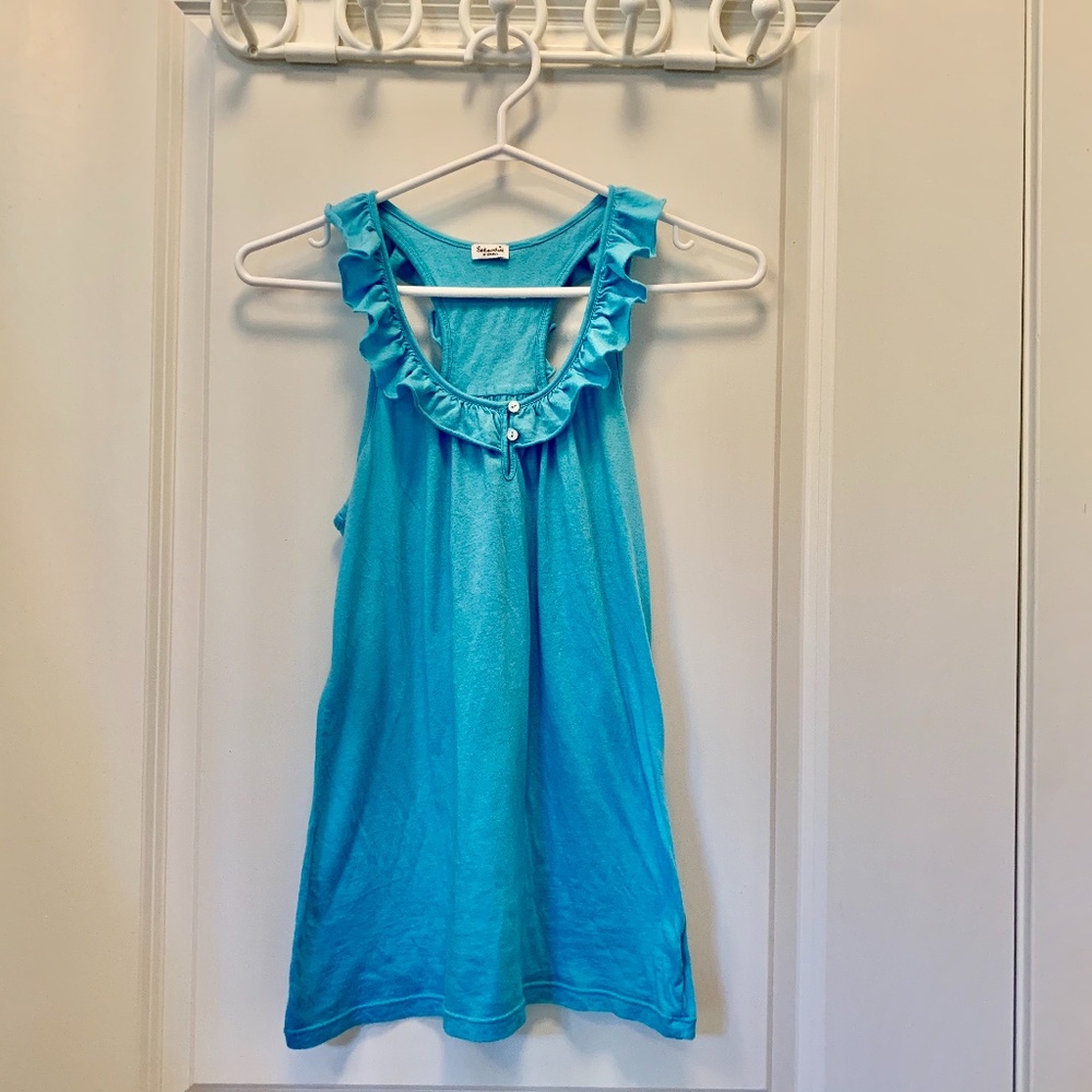 Splendid Ruffle Racerback Tank